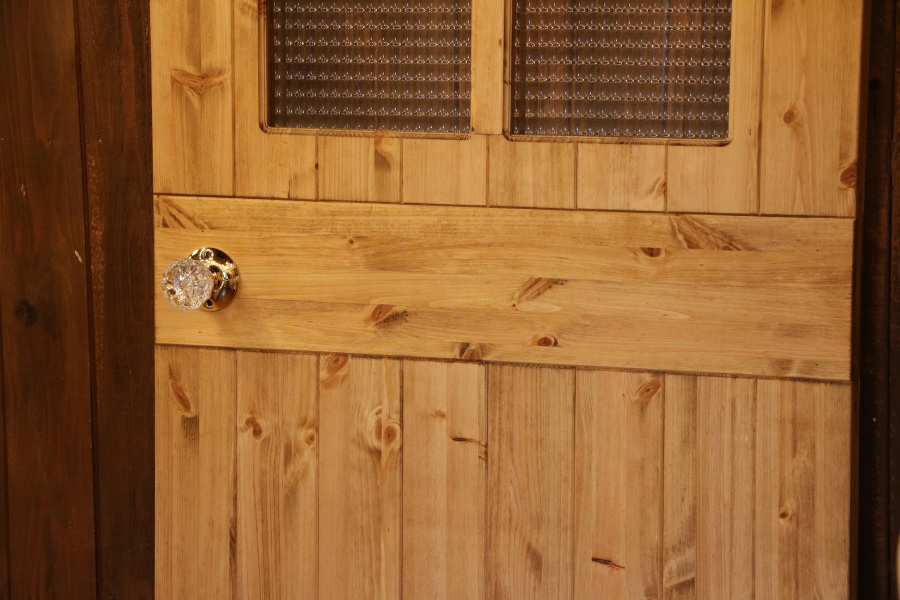 アーチ型 ガラスドア カントリー オーダードア  アーチ 室内用 オーダー家具 選べるカラー 開き戸 無垢 木製 北欧 パイン材 - 30