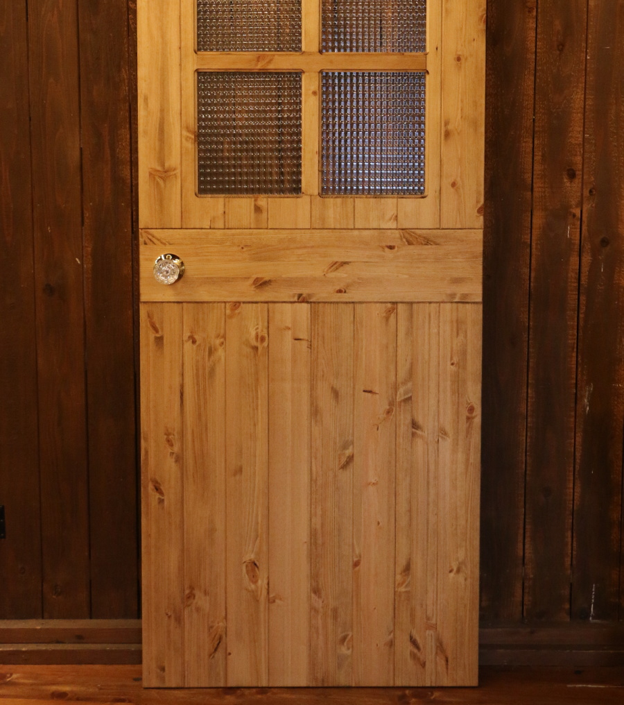 アーチ型 ガラスドア カントリー オーダードア  アーチ 室内用 オーダー家具 選べるカラー 開き戸 無垢 木製 北欧 パイン材 - 7