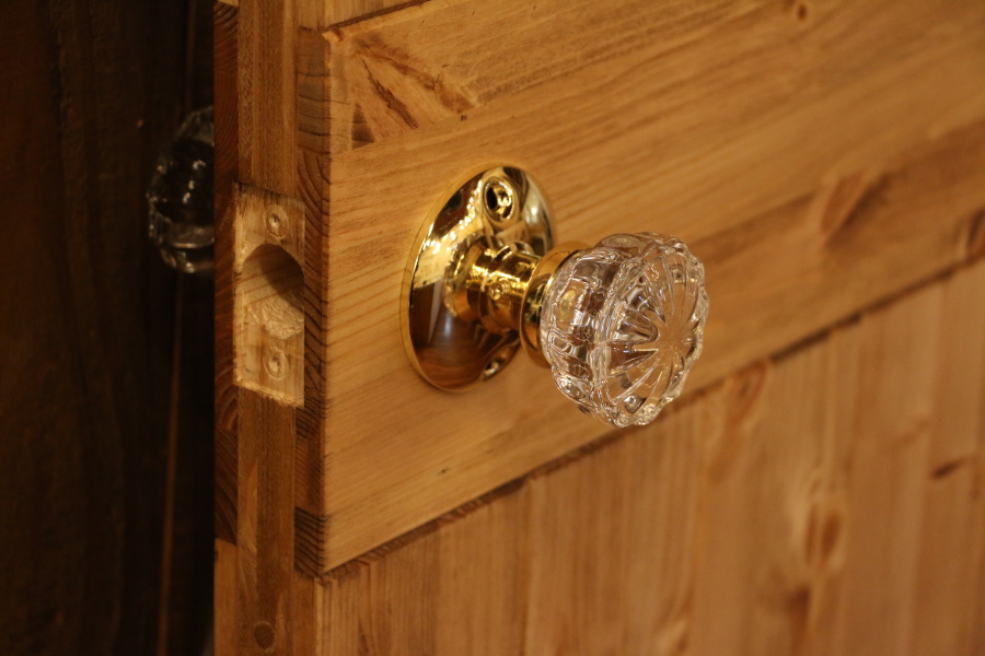 アーチ型 ガラスドア カントリー オーダードア  アーチ 室内用 オーダー家具 選べるカラー 開き戸 無垢 木製 北欧 パイン材 - 2