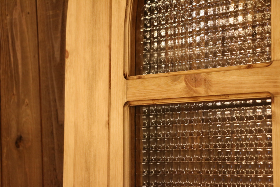 アーチ型 ガラスドア カントリー オーダードア  アーチ 室内用 オーダー家具 選べるカラー 開き戸 無垢 木製 北欧 パイン材 - 11