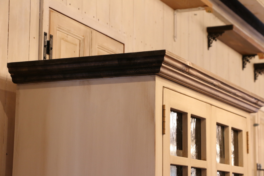 NC 2ガラスドア クラシック カップボード W800 オーダー家具 サイズ変更可能 選べるカラー 北欧 無垢 木製 収納 キッチンボード キッチン収納｜candoll-2014｜03