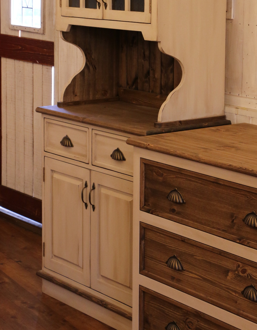 NC 2ガラスドア クラシック カップボード W800 オーダー家具 サイズ