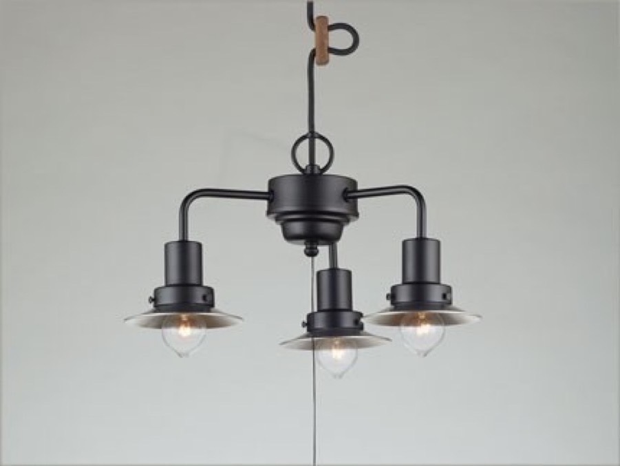 エジソン型 レトロ型 LED付き】3灯 ブルックリンインダストリアル