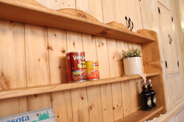 壁掛け カントリー 2段壁掛け シェルフ 壁に付けられる家具 省スペース