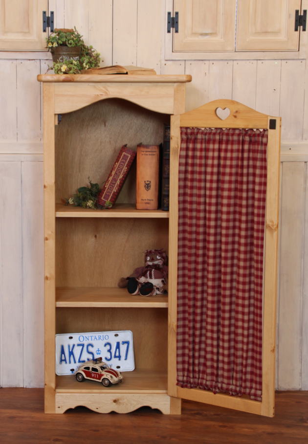 ハート 布 キャビネット L オーダーメイド カントリー家具 完成品