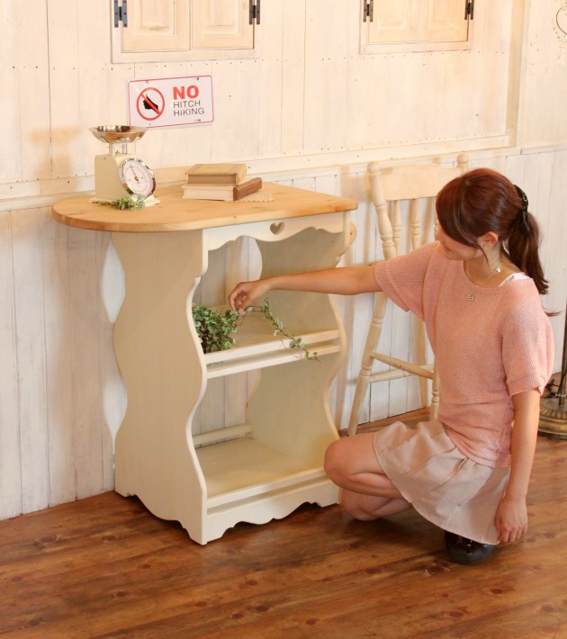 カントリー ワゴン ナチュラル NC キャスター付き オーダー家具