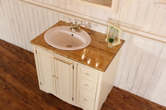 洗面台 カントリー NC 3チェスト ウォッシュキャビネット W900 日本製