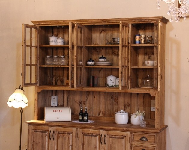 日本製】5ガラスドア・クラシックカップボード・W1700 クラシック