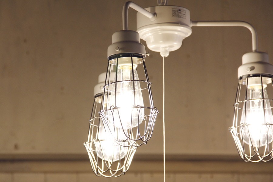 エジソン型 LED付き】ペンダントライト 天井照明 インテリア 3灯