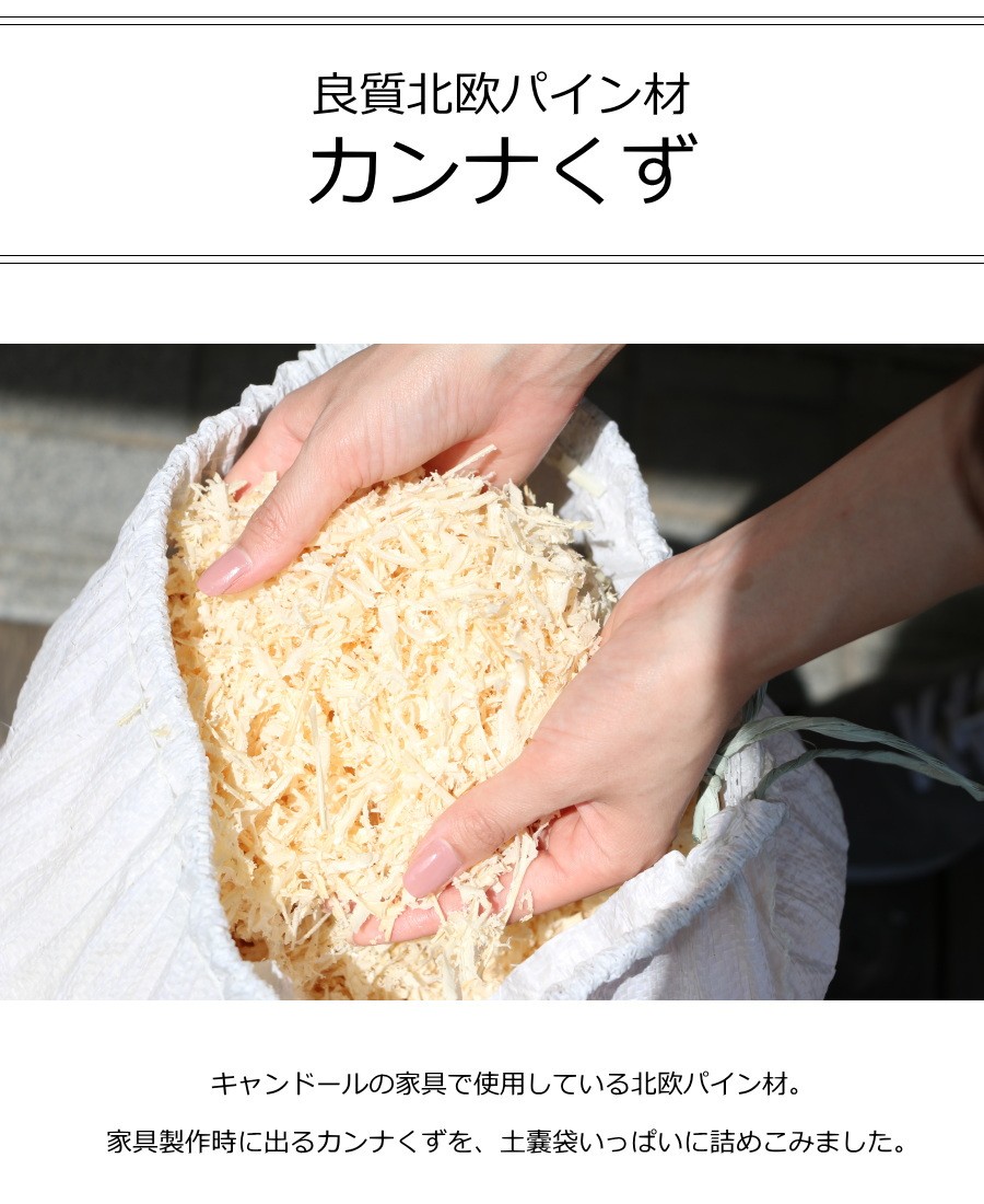 カンナくず 北欧パイン材おがくず 約1.3kg 廃棄油吸着 堆肥 クッション