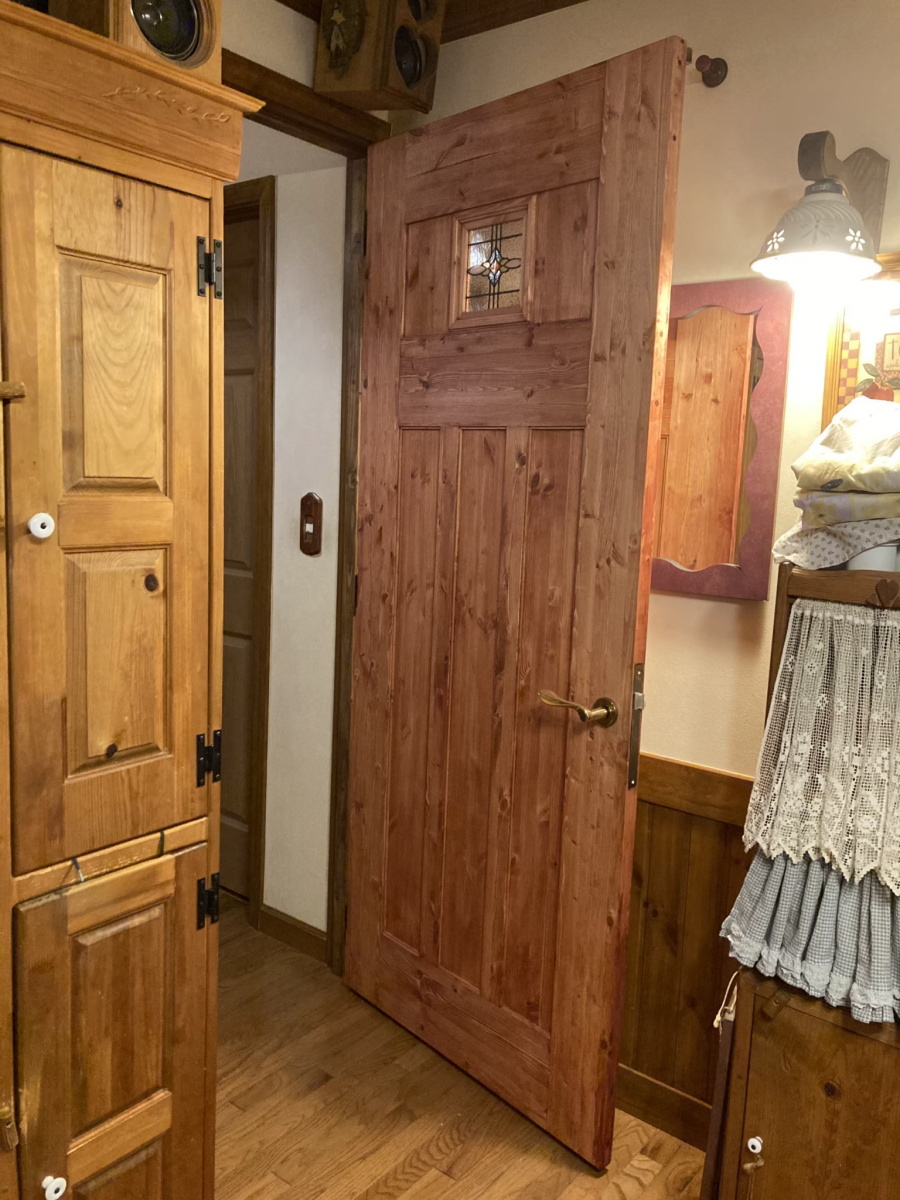 ドア カントリー オーダードア 31 室内用 オーダー家具 選べるカラー 開き戸 無垢 木製 ガラス  リフォーム  日本製 - 31