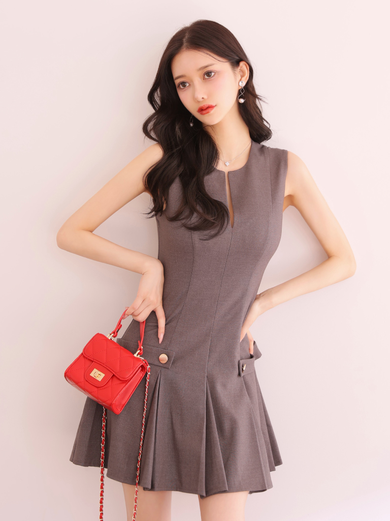 新色追加】【再入荷】【DEA. by ROBE de FLEURS】スリットネック 新色追加】【再入荷】【DEA. by ROBE de FLEURS】スリットネック