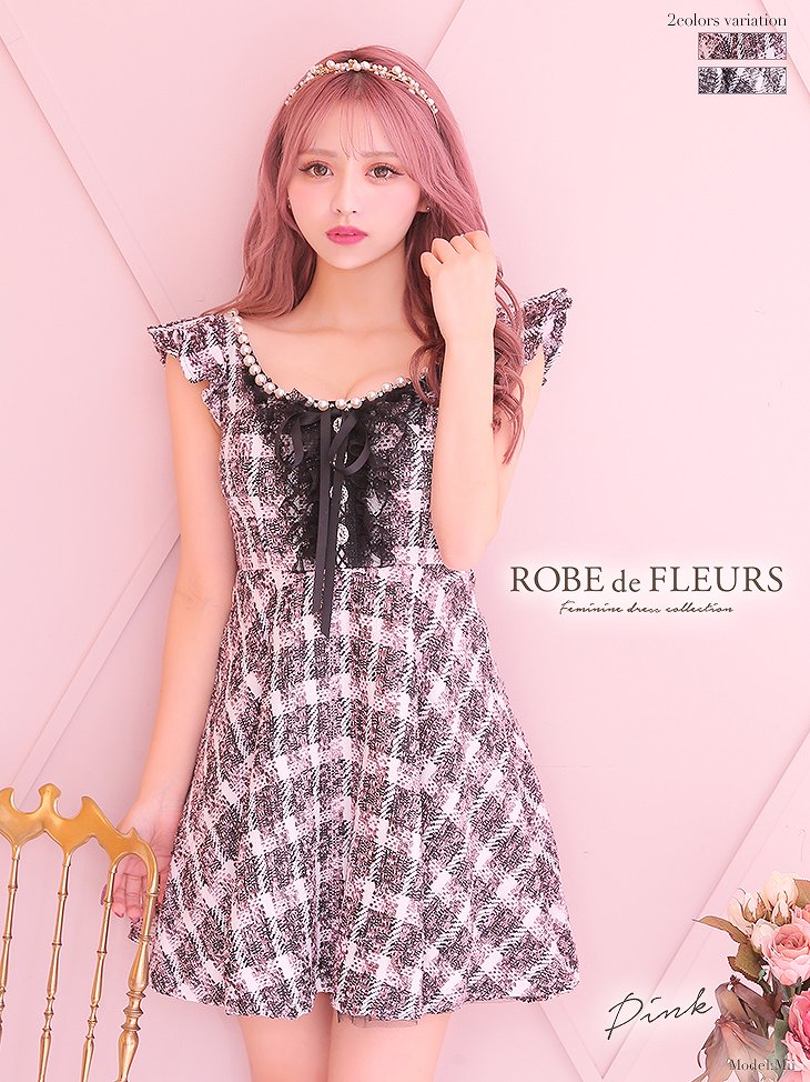 BARGAIN ROBE de FLEURS / ローブドフルール チェック柄ツイード