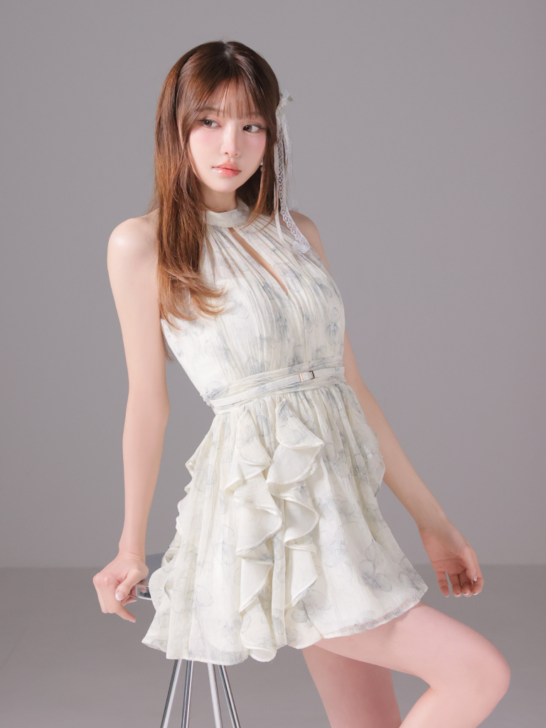 ROBE de FLEURS / ローブドフルール】フラワー/ 花柄/ シフォン