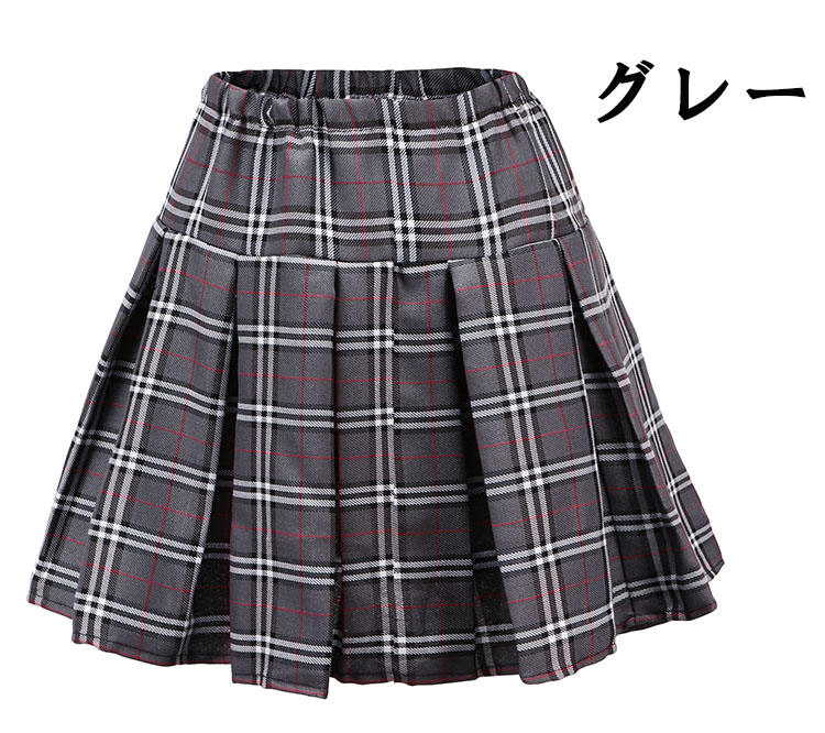 レディース チェック柄 ミニスカート プリーツスカート 裏地付き
