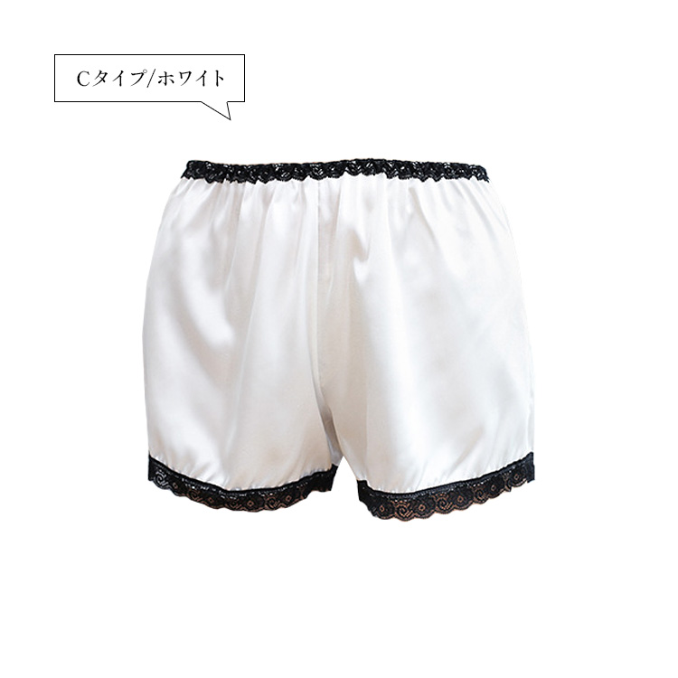 レディース ペチパンツ サテン レース インナー 下着 パンツ ボトムス