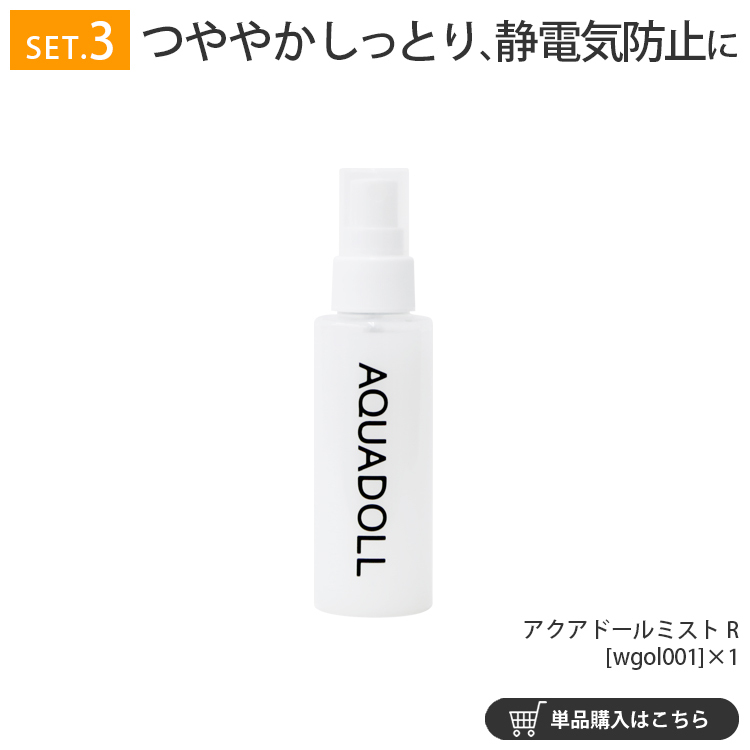 アクアドール 医療用ウィッグ専用ケア用品4点メンテナンスセット