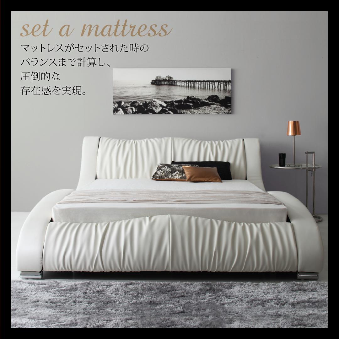 【正規品】 ベッド ベット ダブル クイーン D Q ベッドフレーム マットレス付 背もたれ ヘッドレスト マルチラススーパースプリングマットレス付き クイーン 組立設置付 【BCD3703746798】(135373円)