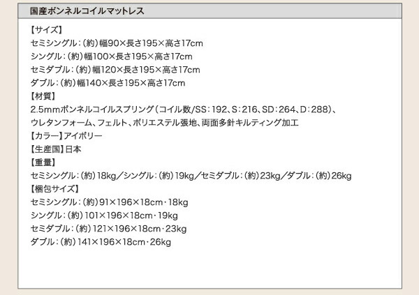 「超メルカリ市」 ずっと使えるロングライフデザインベッド 国産ボンネルコイルマットレス付き ワイドK230 【AAA2242690423】(81971円)