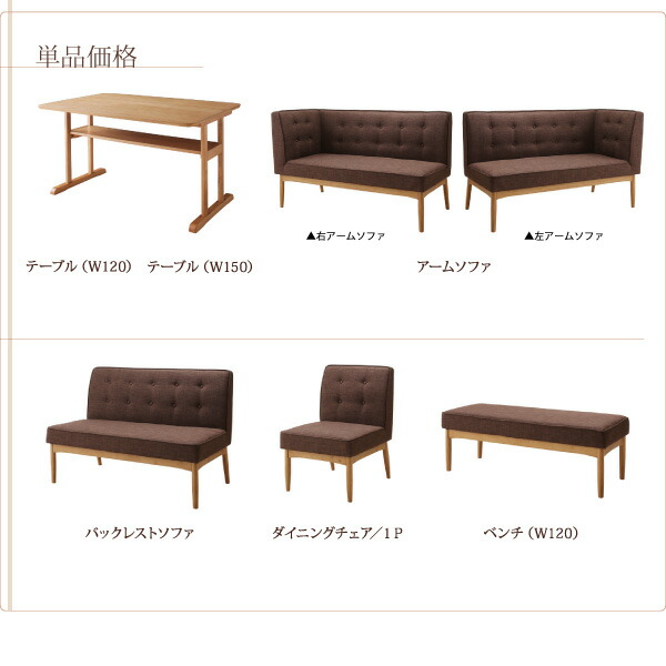 ダイニングテーブル ダイニング 北欧デザインリビングダイニングシリーズ ダイニングテーブル単品 W120 組立設置付_17