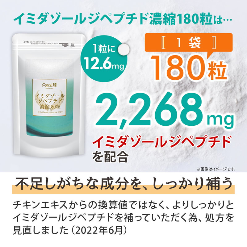 イミダゾールジペプチド濃縮 180粒 (メール便送料無料) サプリメント