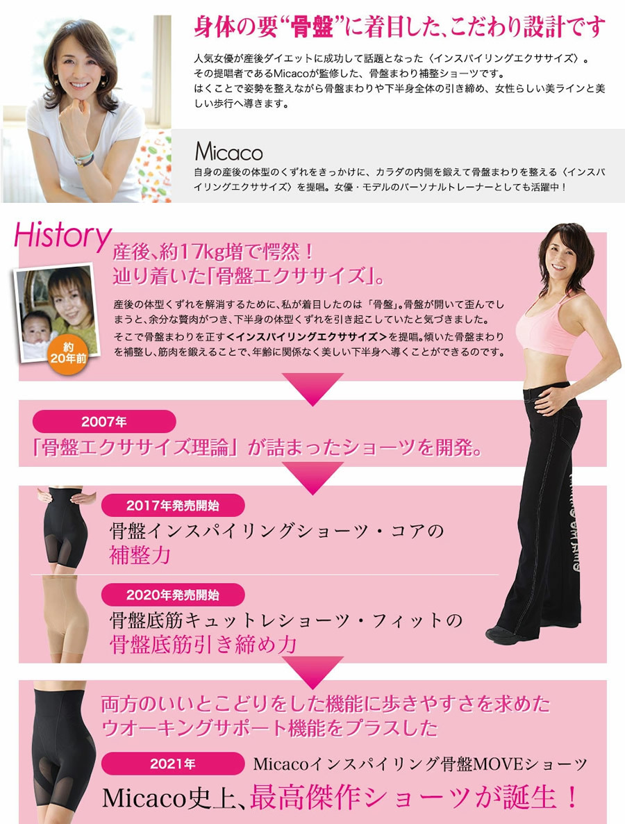 正規販売店 Micacoインスパイリング骨盤MOVEショーツ 2枚セット