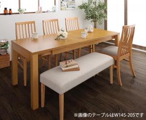 暮らしに合わせて使える 3段階伸縮ハイバックチェアダイニング 6人 6点セット(テーブル+チェア4脚+ベンチ1脚) W120-180 組立設置付