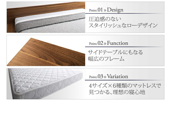 割引プラン シンプルモダンデザインフロアローステージベッド プレミアムボンネルコイルマットレス付き クイーン(Q×1） 組立設置付