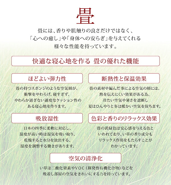 畳ベッド 畳 ベッド たたみベッド ベッド下収納 布団収納 国産 日本製 大容量 収納ベッド クッション畳 ダブル 42cm