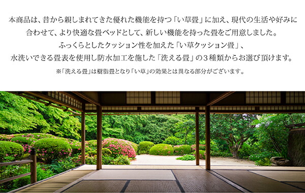 畳ベッド 畳 ベッド たたみベッド ベッド下収納 布団収納 国産 日本製 大容量 収納ベッド クッション畳 ダブル 42cm