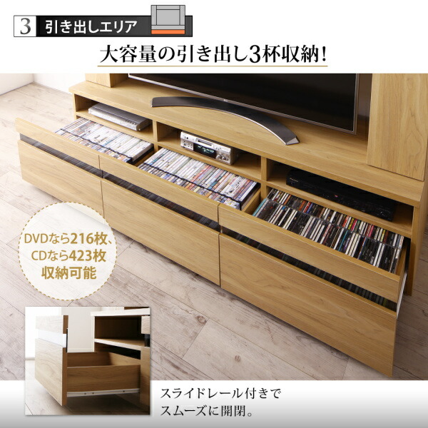 収納棚付きテレビボード55型まで テレビ台 ハイタイプ テレビ 壁面収納 棚 ハイタイプテレビ台 テレビ
