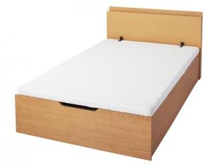 正規通販安い ベッド ベット 収納付きベッド 収納 収納付 跳ね上げベッド 深型 連結 クイーン すのこベッド すのこ ベッドフレームのみ 縦開 クイーン(SS×2) ラージ