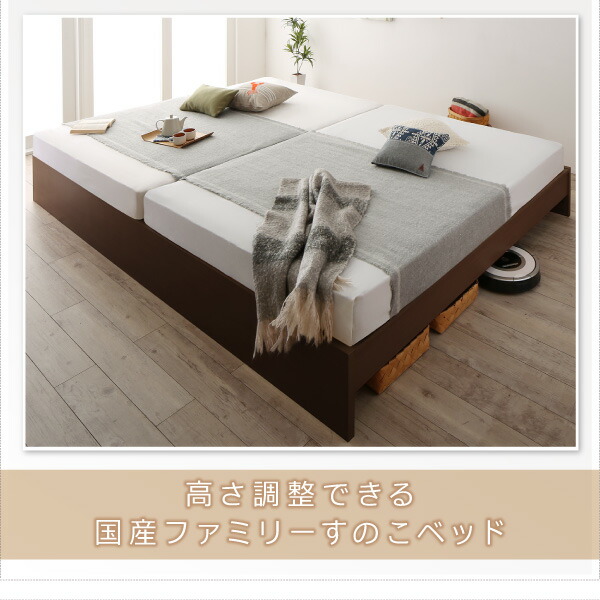 すのこベッド すのこ ベッド シングルベッド ベッドフレーム ベット 収納 収納付き 収納ベッド スタンダードポケットコイルマットレス付き ダブル 組立設置付_2