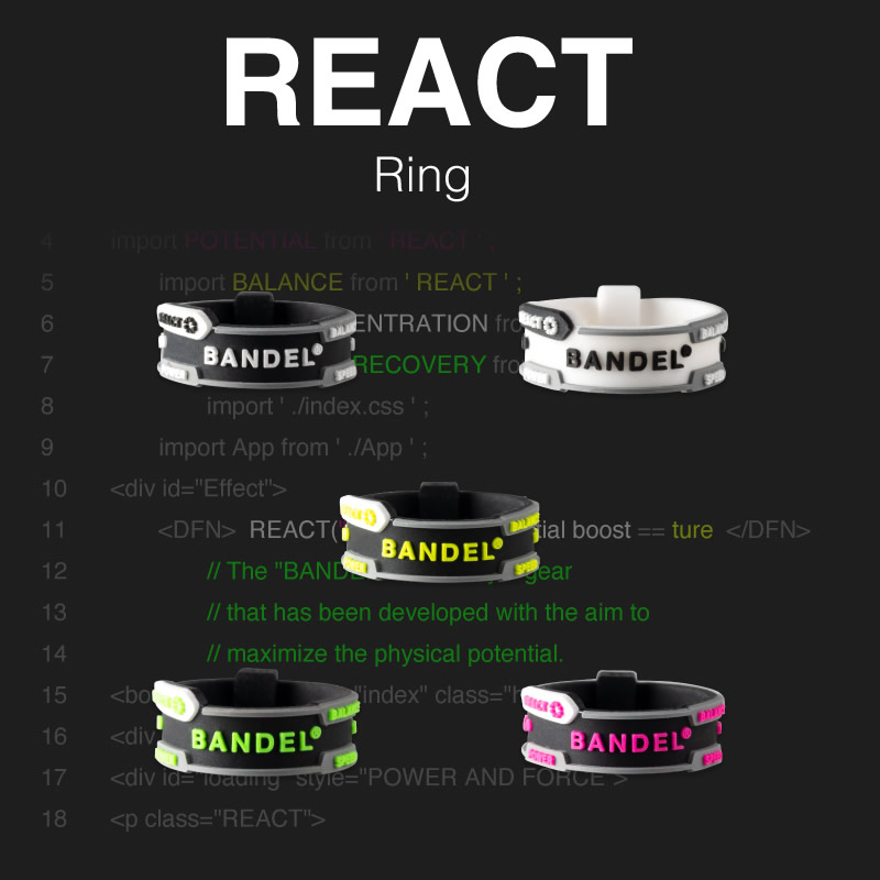 正規販売店 バンデル リアクト リング (メール便送料無料) BANDEL React Ring 指輪 シリコン パワー バランス リング、指輪 