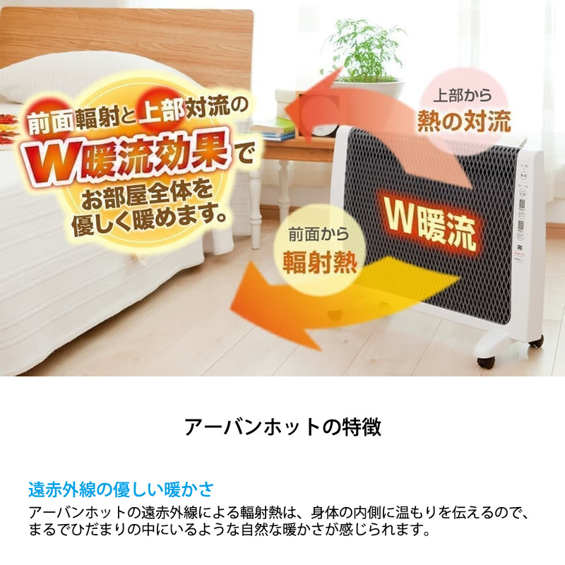 超薄型 遠赤外線暖房器 アーバンホット RH-2201 (送料無料) 遠赤外線