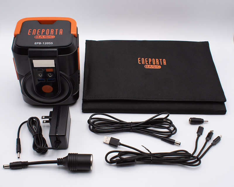 これだけで安心！簡単ポータブル電源・ソーラーパネルセット PB-120SS