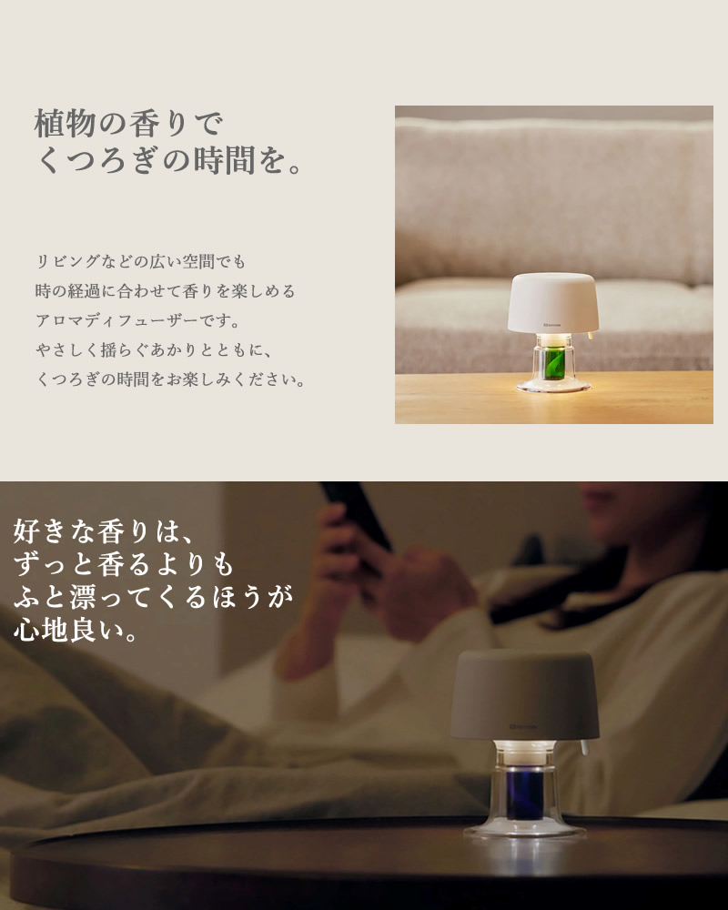 リズム アロマディフューザー アロマファン hour 9YYA28RH (送料無料