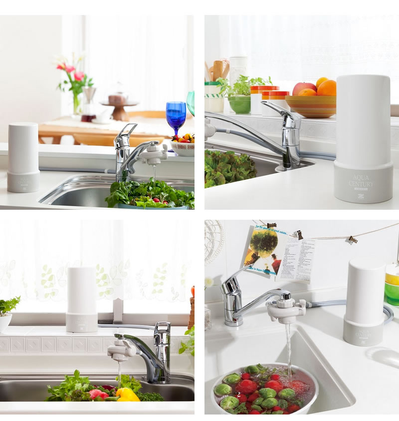 ゼンケン アクアセンチュリースマート 据置型浄水器 MFH-S75 (送料無料) 日本製 浄水器 据置型 コンパクト 7500L 1〜3人 家族向け 浄水 原水 原水シャワー 温水 簡単切替 除去性能 浄水能力 PFOS PFOA zenken ゼンケン アクアセンチュリースマート 据置型浄水器 MFH-S75 (送料無料