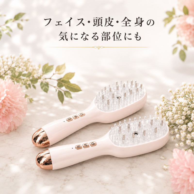 KyuUp ミストリフトブラシ ミスト＋EMS (送料無料) 美顔器 EMSブラシ