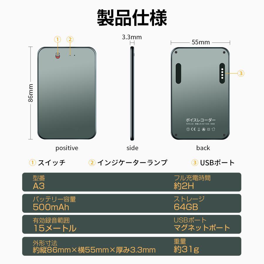 ボイスレコーダー 文字起こし 録音 GPT-4o 64GB ChatGPT連携 翻訳機