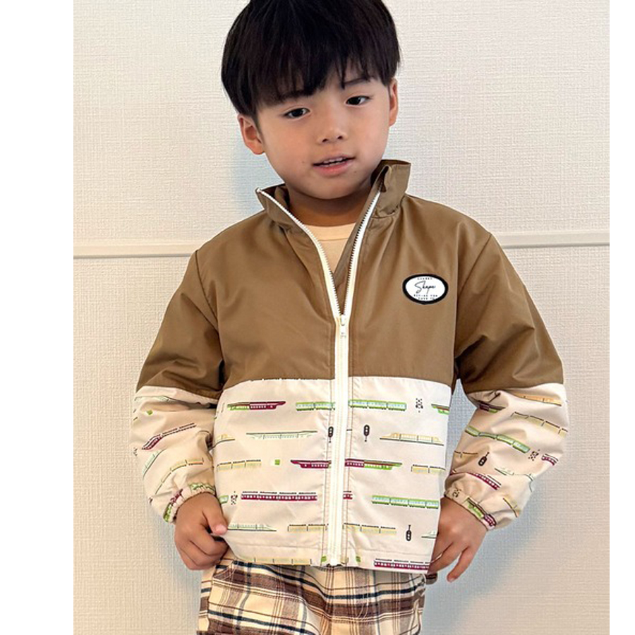 エスケープ・切り替えウインドブレーカー（90cm-120cm)特急・電車・恐竜・子供服・キッズファッション・男の子（シシュノン/Si・Shu・Non/ SKAPE）のりもの | Si・Shu・Non | 07