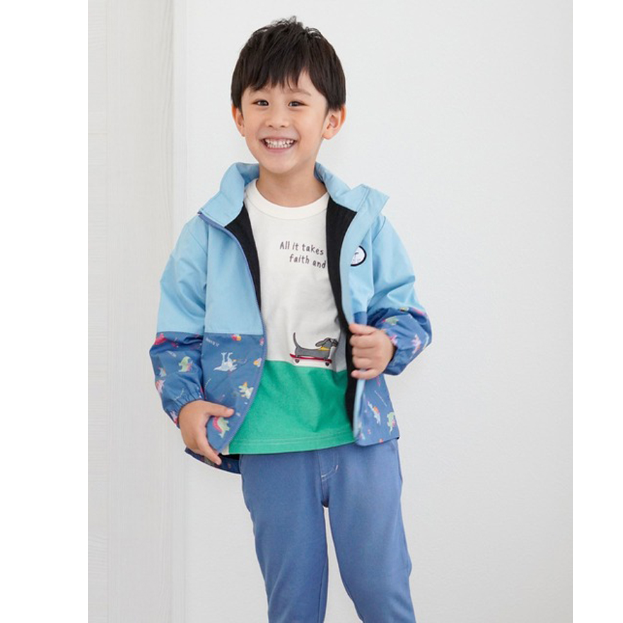 エスケープ・切り替えウインドブレーカー（90cm-120cm)特急・電車・恐竜・子供服・キッズファッション・男の子（シシュノン/Si・Shu・Non/ SKAPE）のりもの | Si・Shu・Non | 05