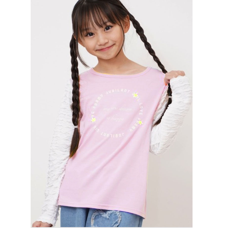 ラブファーミー・袖フリルロンT・長袖Tシャツ（140cm・150cm)（love