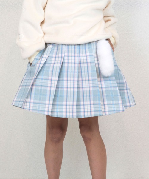 ラブファーミー・チャーム付きプリーツスカート 裏地インナーパンツ付き（150cm)（love FARMY・シシュノン）ジュニアサイズ・ジュニアファッション・GIRLS |  | 06