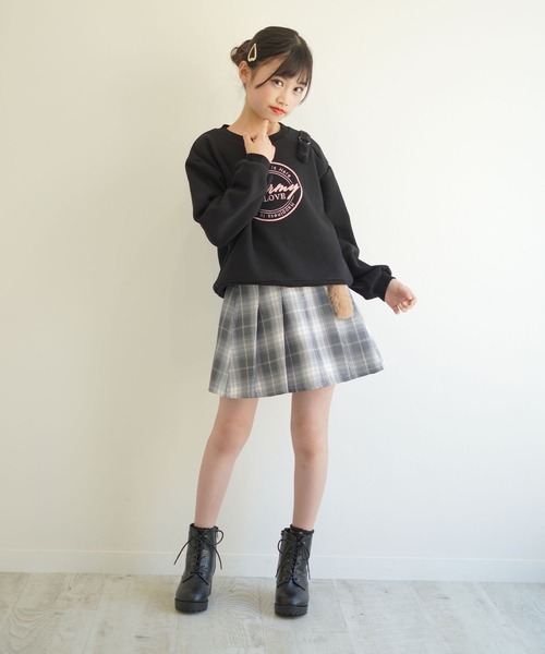 ラブファーミー・チャーム付きプリーツスカート 裏地インナーパンツ付き（150cm)（love FARMY・シシュノン）ジュニアサイズ・ジュニアファッション・GIRLS |  | 09