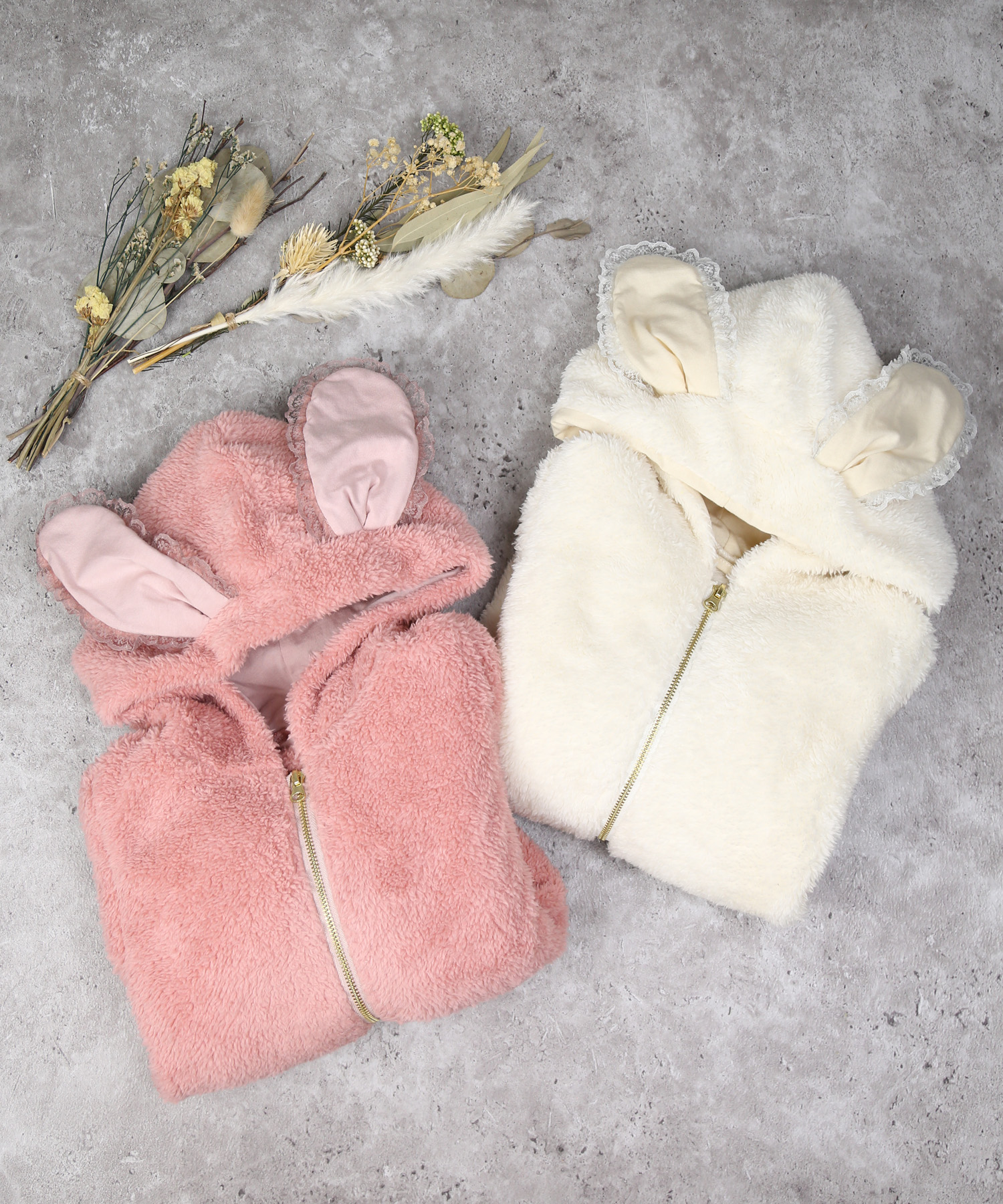 ラポシェビスキュイ・うさ耳ボアパーカー（90cm-130cm）キッズファッション・ナチュラル・子供服（La Poche biscuit） |  | 09