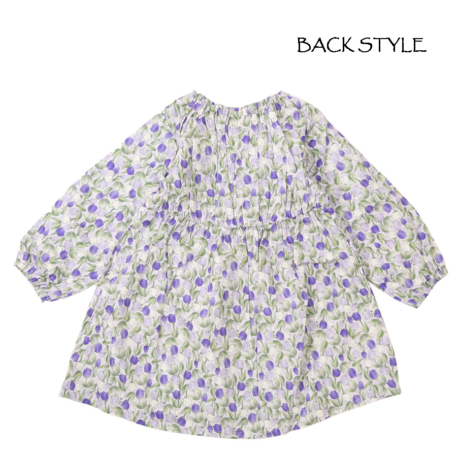 ラポシェビスキュイ・チューリップ柄ワンピース(80cm-140cm）キッズファッション・ナチュラル・子供服（La Poche biscuit） |  | 02