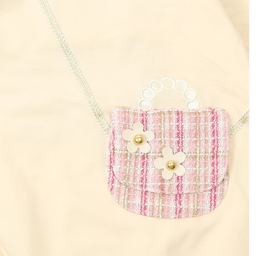 30％OFFセール・ラポシェビスキュイ・ポシェット裏毛ワンピース(110cm
