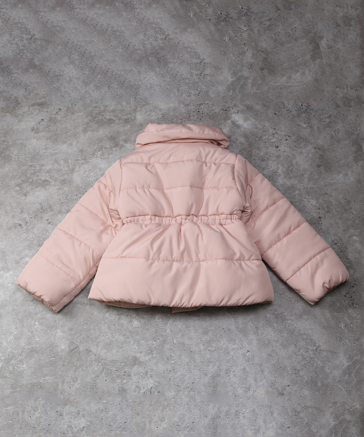 ラポシェビスキュイ・リボン付き中綿ジャケット（90cm-140cm）キッズ 
