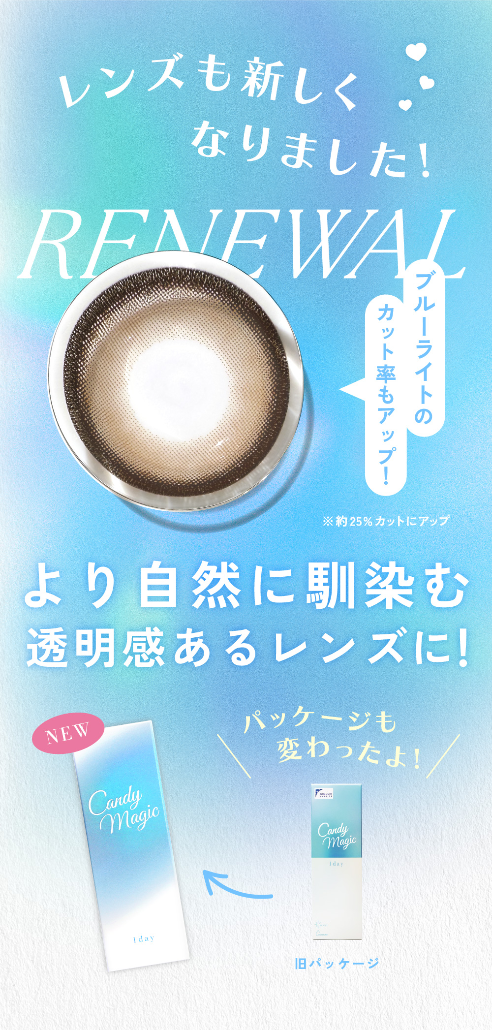 レンズも新しくなりました！ ブルーライトのカット率もアップ！